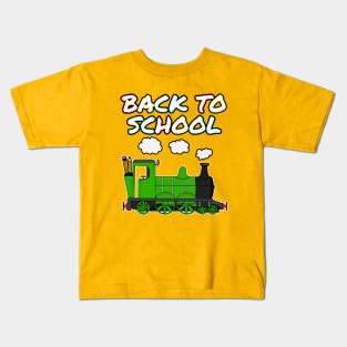 Back To School Steam Train (Green) Kids T-Shirt